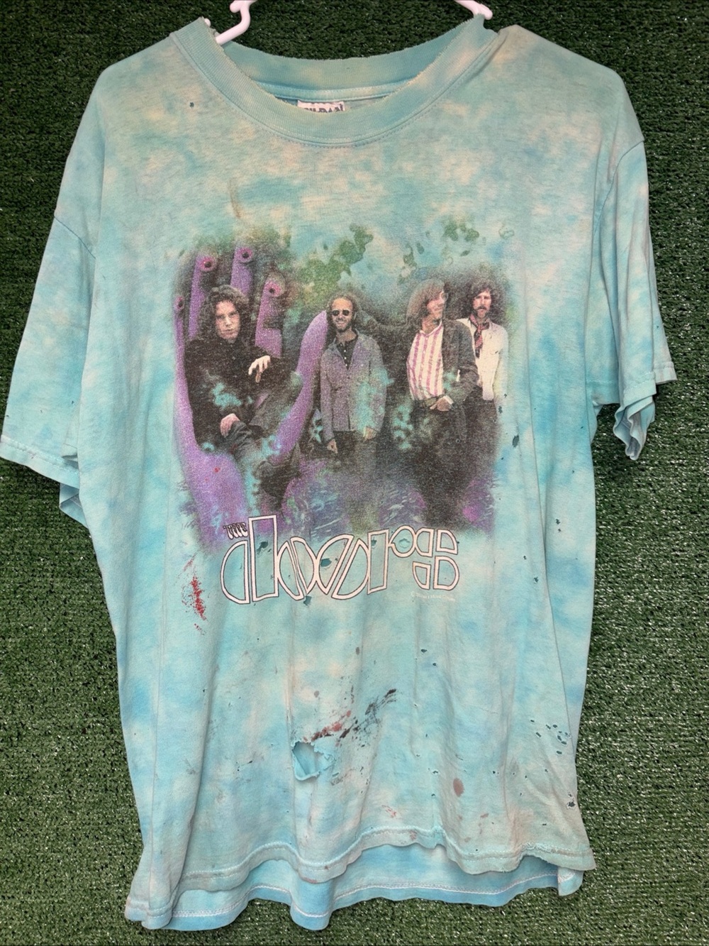 The Doors Vintage Y2K Strange Days THRASHED DISTRESSED Shirt L